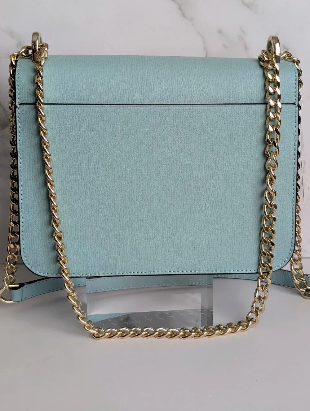 NWT Kate Spade Remi Flap Chain Crossbody Bag Wild Sage Aqua Blue Leather